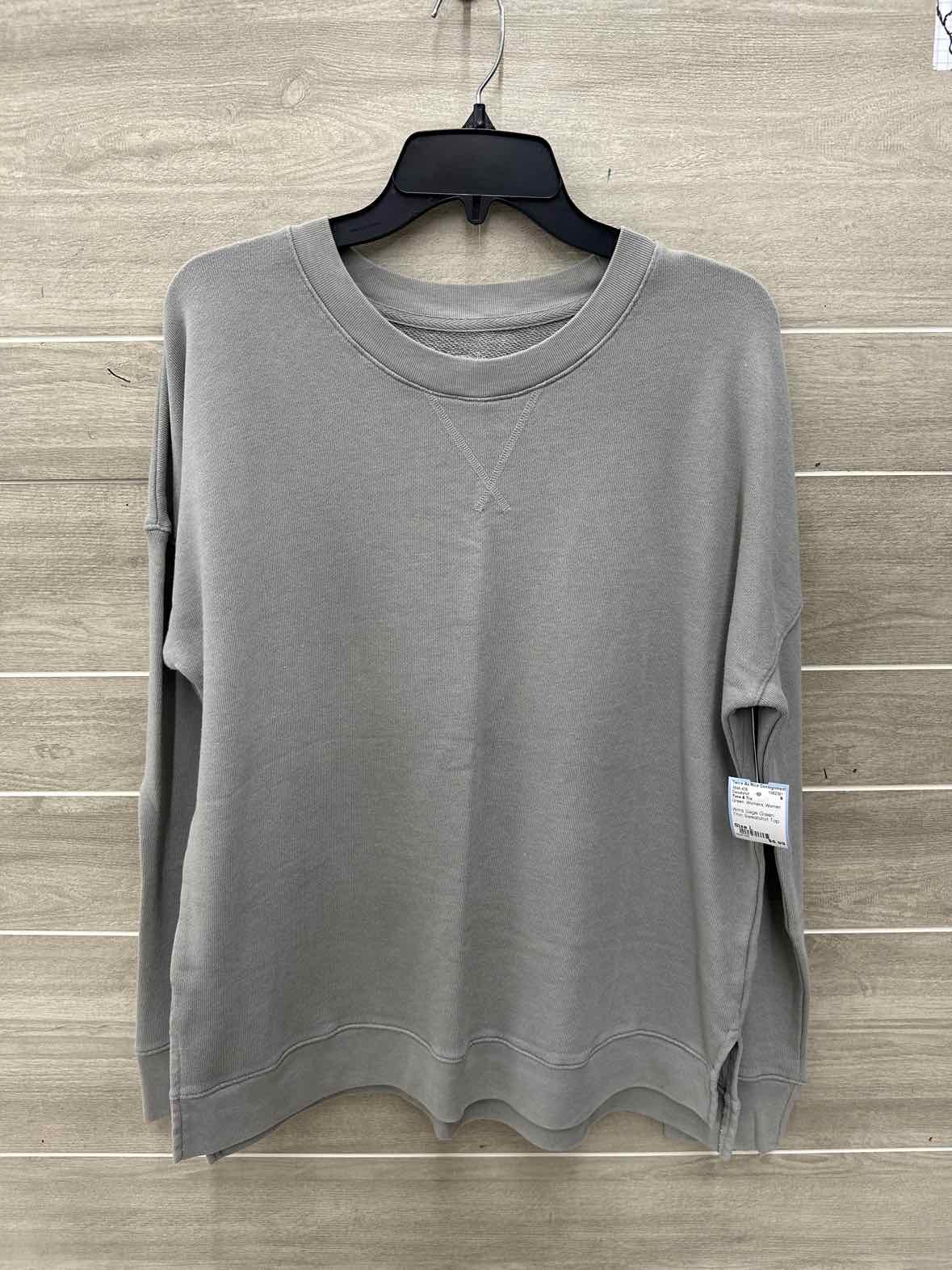 Time & Tru Size L Green Womens Sweatshirt