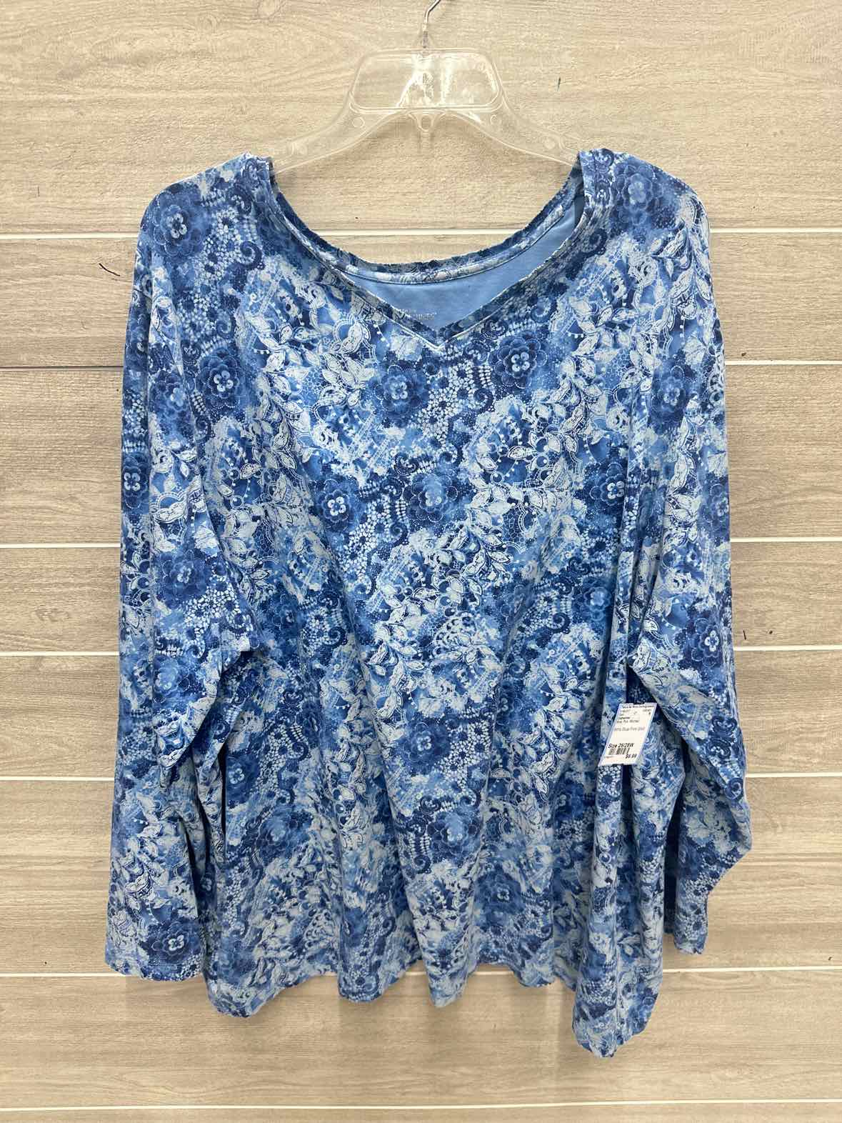 Catherines Size 26/28W Blue Plus Shirt