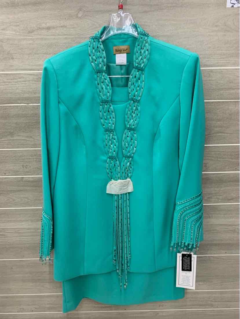 Midnight Velvet Teal Womens Size 14 Skirt Set