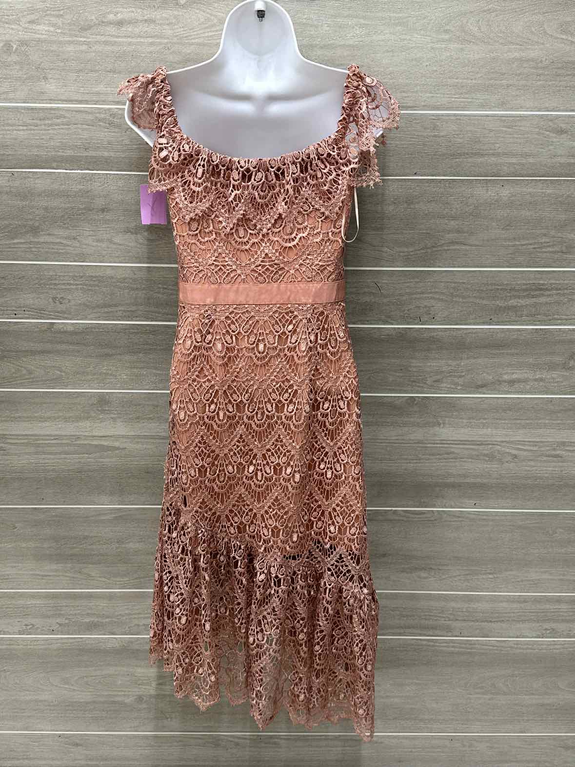 Adelyn Rae Peach Womens Size 2 Dress