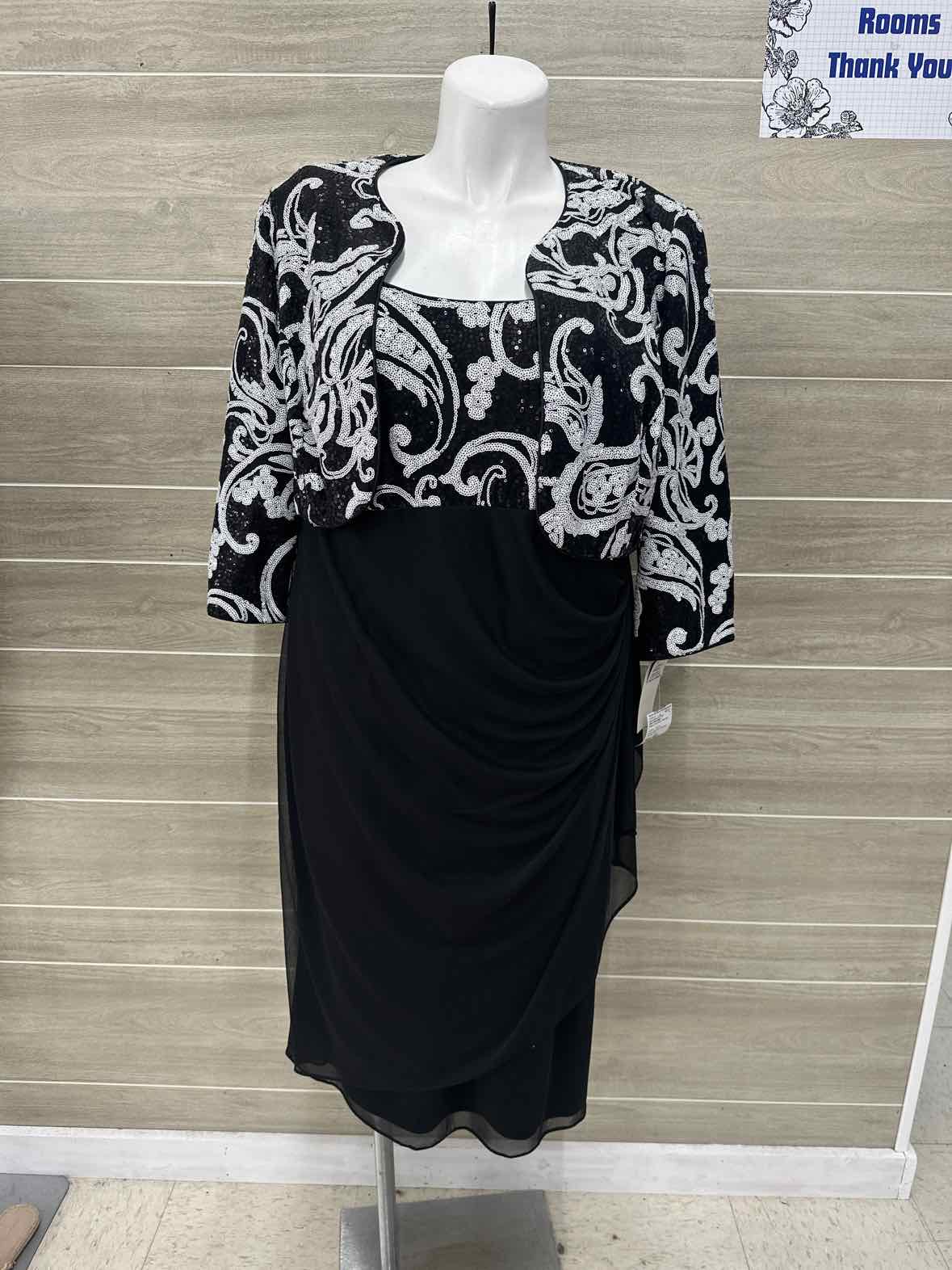Alex Evenings Black Womens Women Size 18W Gown/Evening Wear