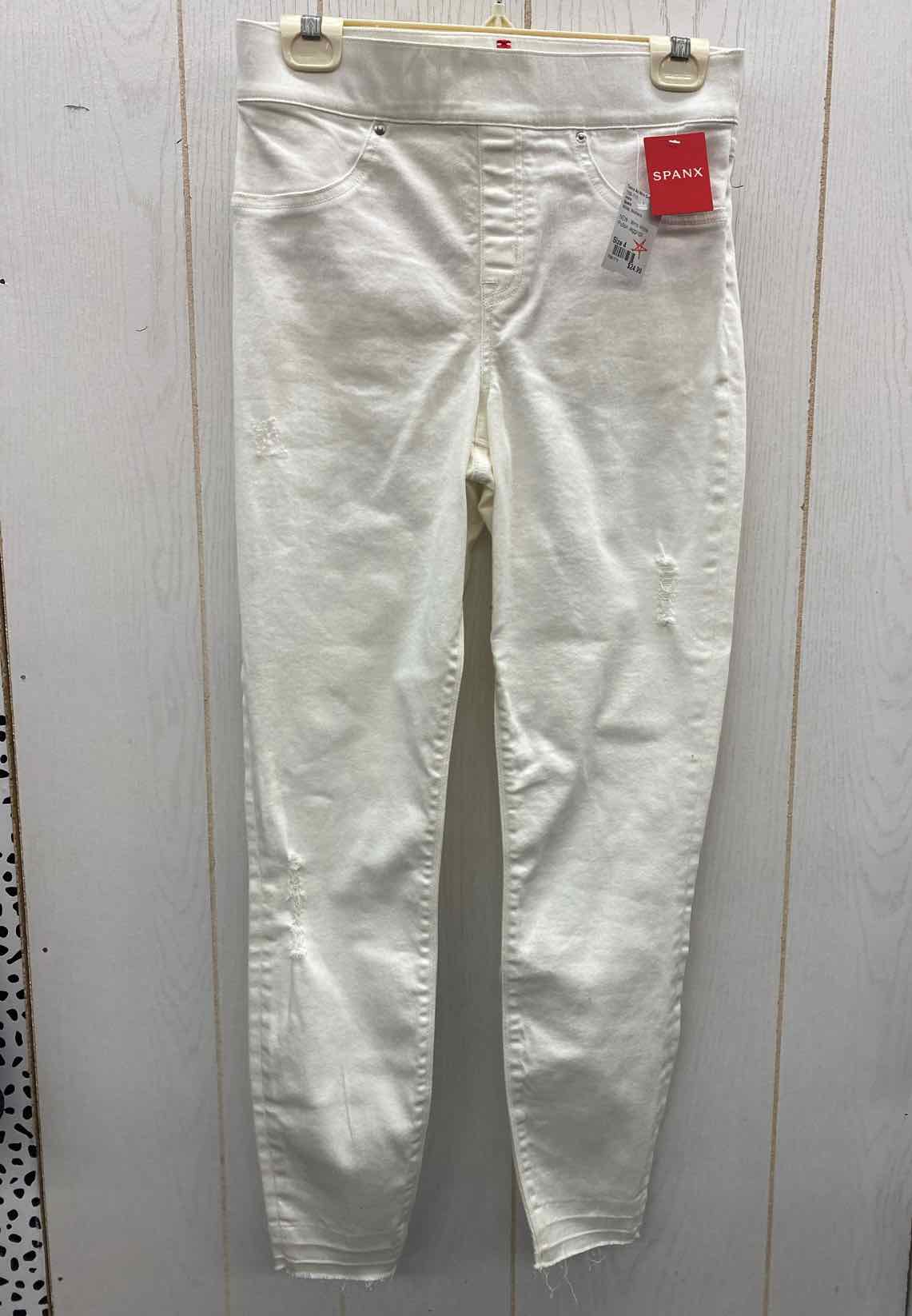 Spanx White Womens Size 4 Jeans