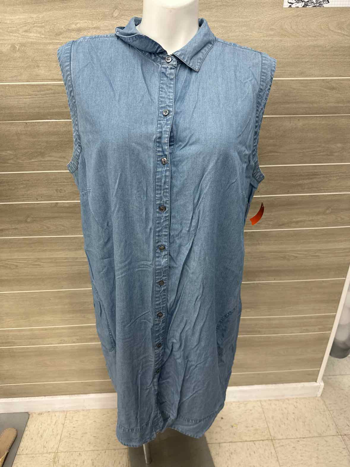 J Jill Blue Womens Women Size 4X Dress