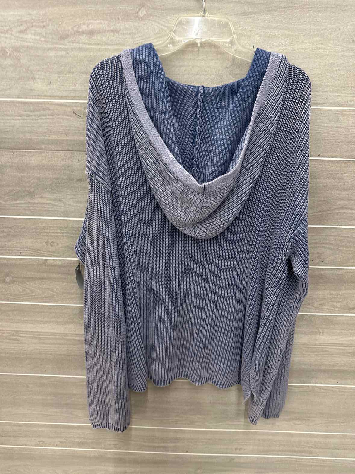 Thread + Supply Size L/XL Blue Womens Sweater