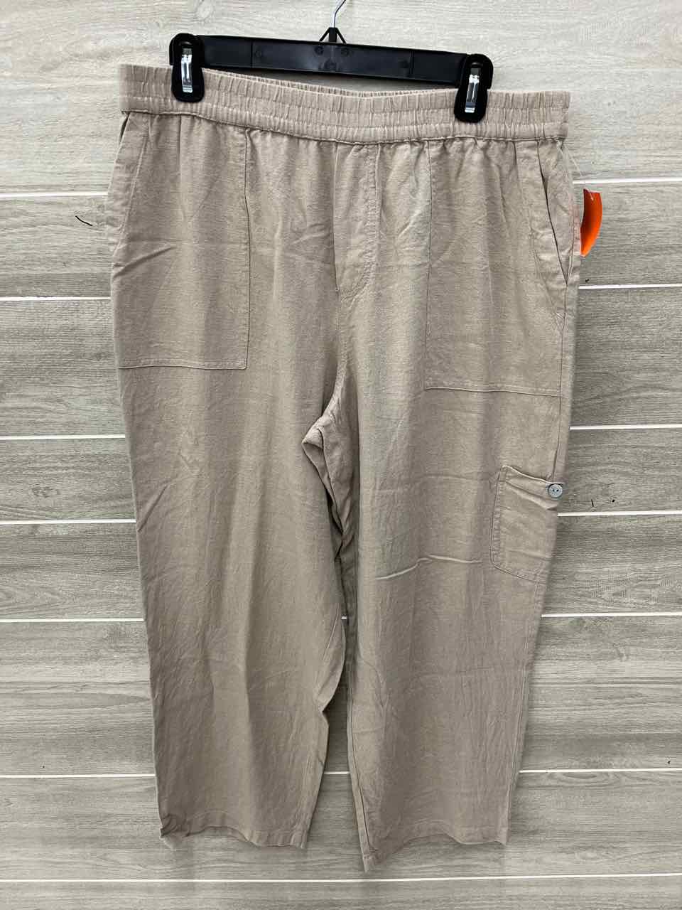 Susan Graver Khaki Womens Women Size 12 Pants