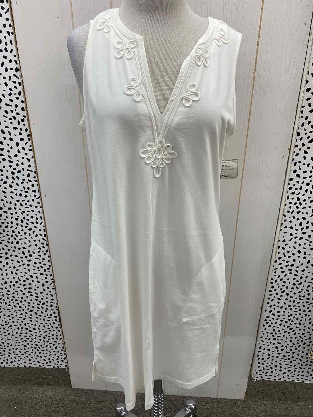 Lands End White Womens Size 8 Dress