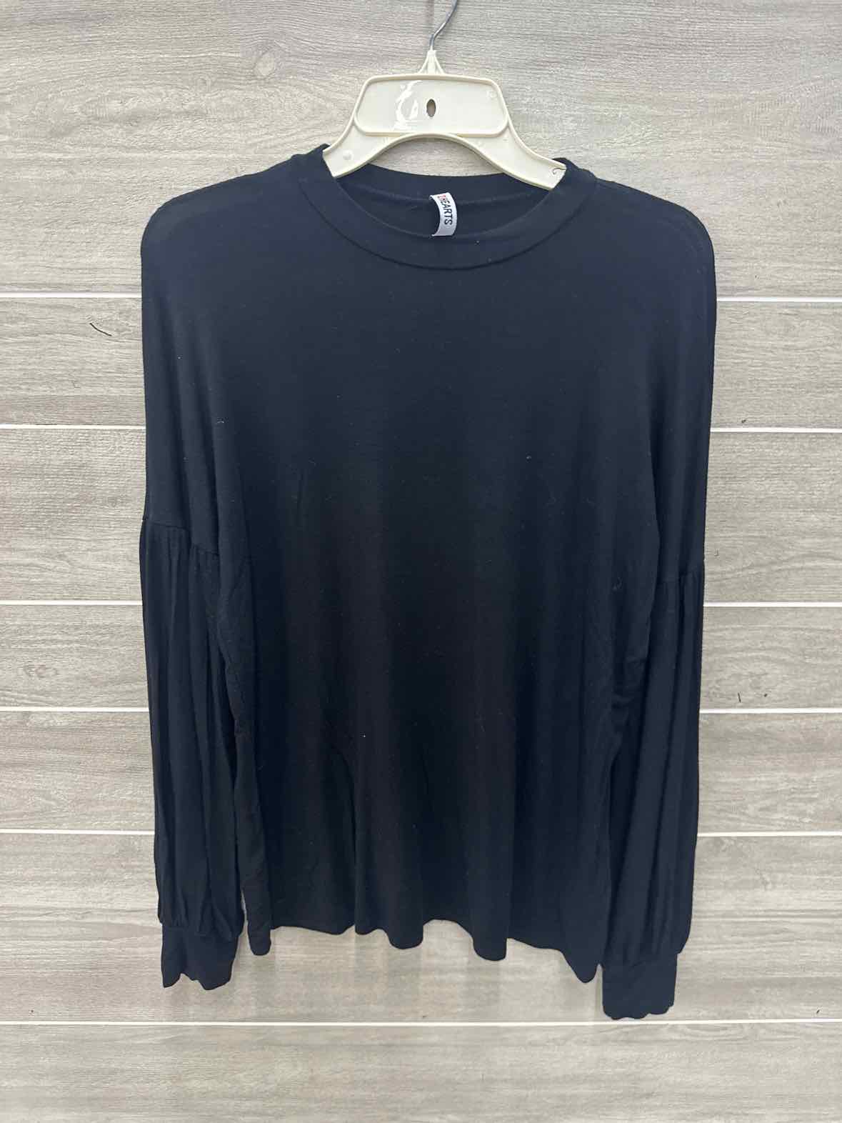 2 Hearts Size S/M Black Womens Shirt