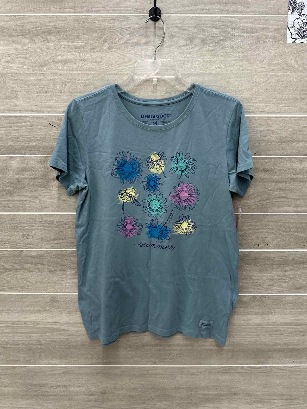 Life Is Good Blue Womens Women Size M Shirt