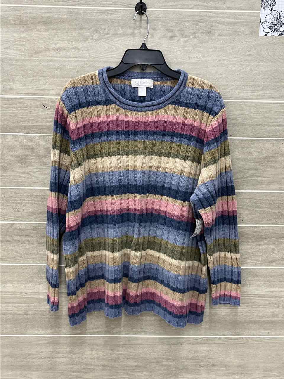 CJ Banks Blue Womens Women Size 2X Sweater