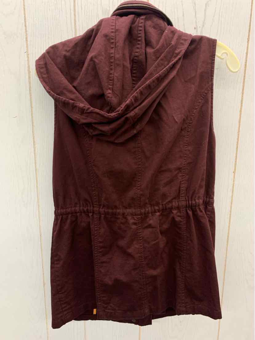 Market & Spruce Burgundy Womens Size Small Vest