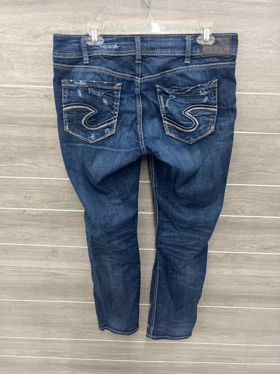 Silver Size 12 Blue Womens Jeans