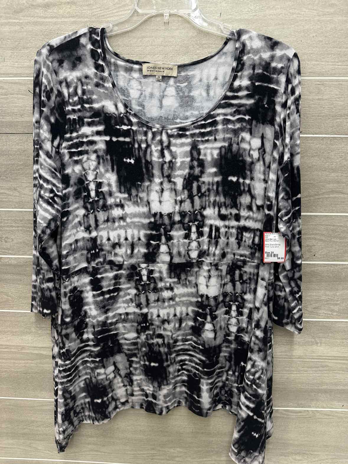 Jones New York Size 2X Black Plus Shirt