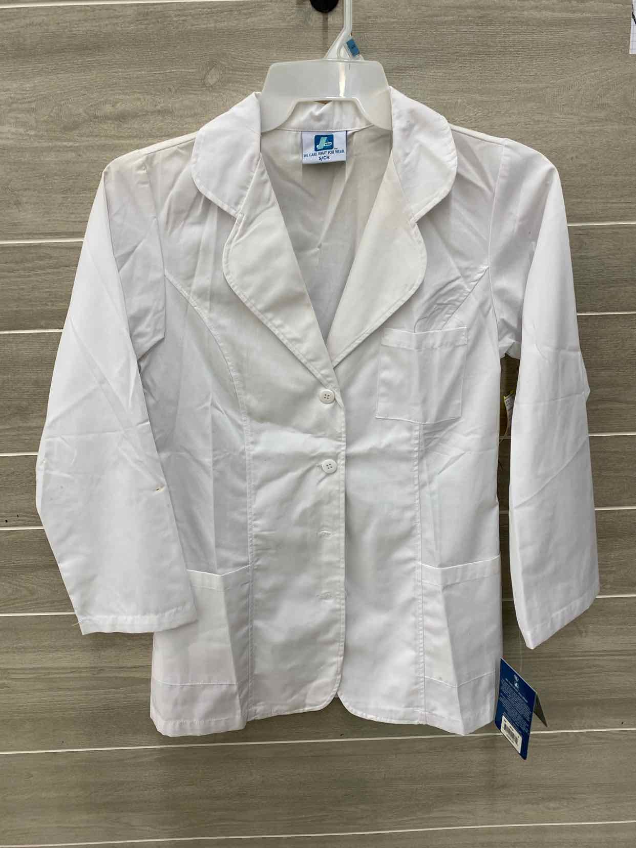White Womens Size Small Scrub Top