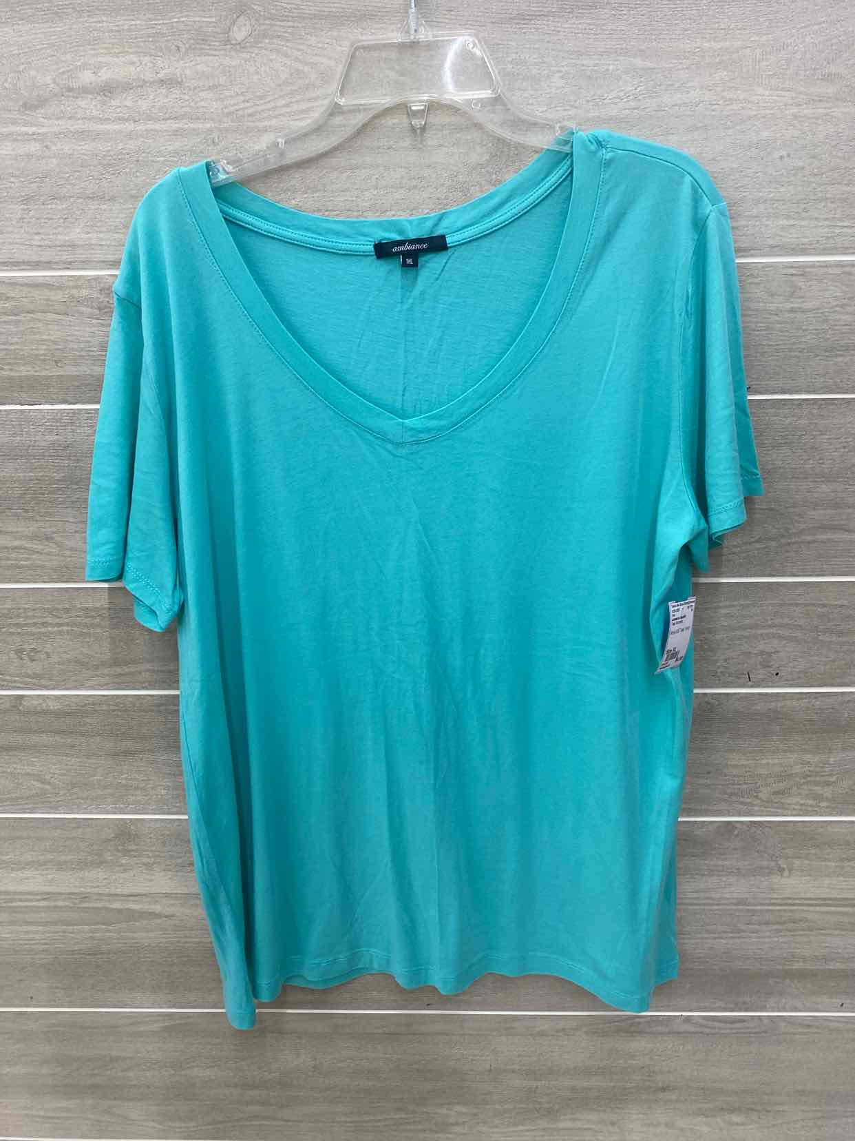 Ambiance Apparel Teal Womens Size XL Shirt