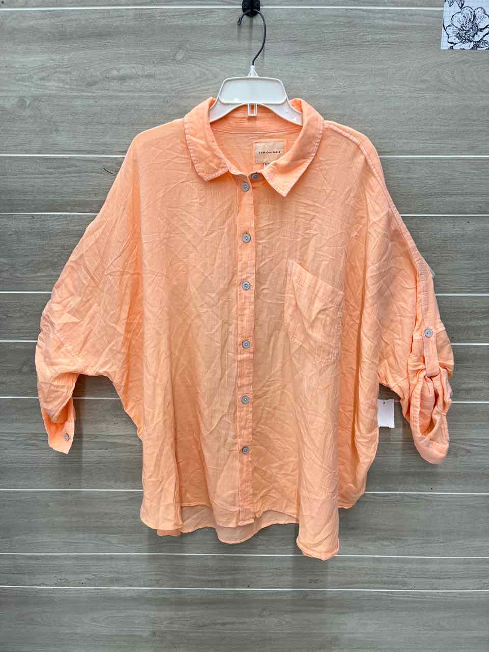 American Eagle Size XL Orange Womens Shirt