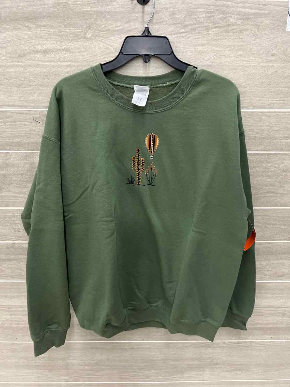 Olive Womens Women Size L Sweatshirt