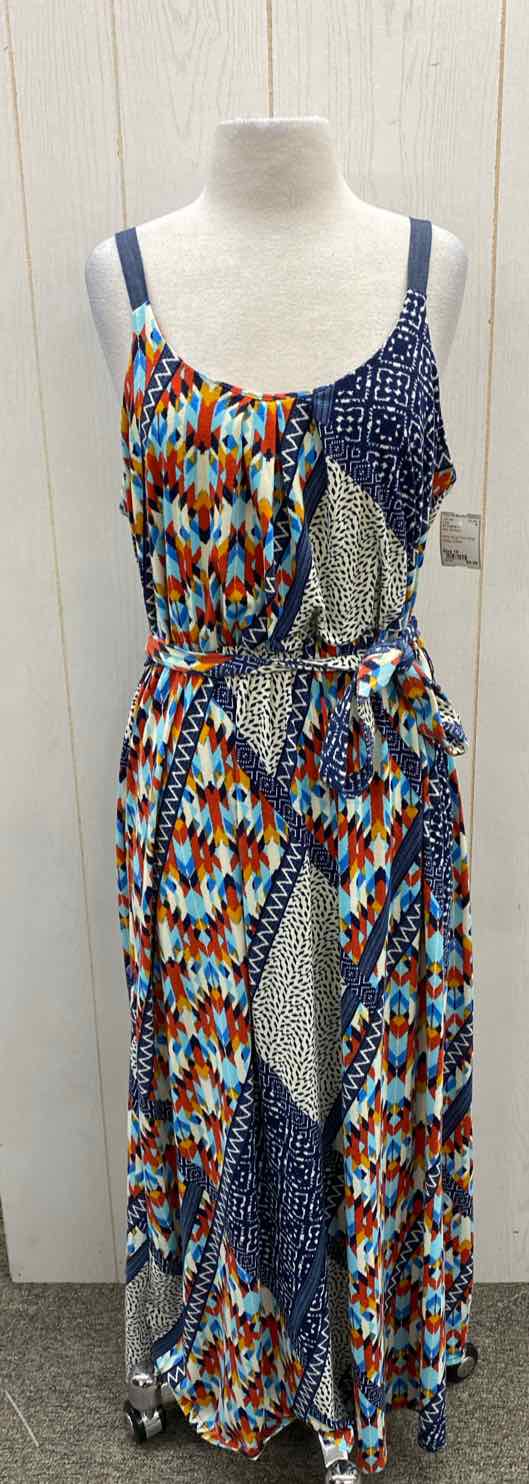 NY Collection Blue Womens Size 10 Dress