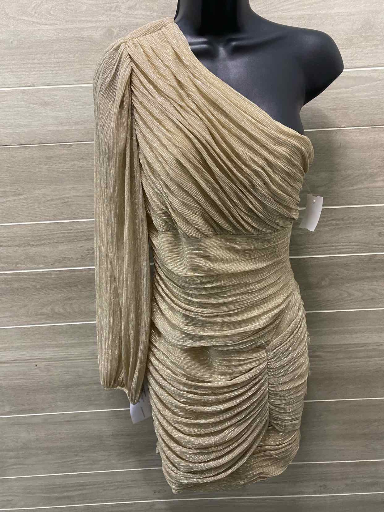 BCBG Maxazria Gold Womens Size Small Dress