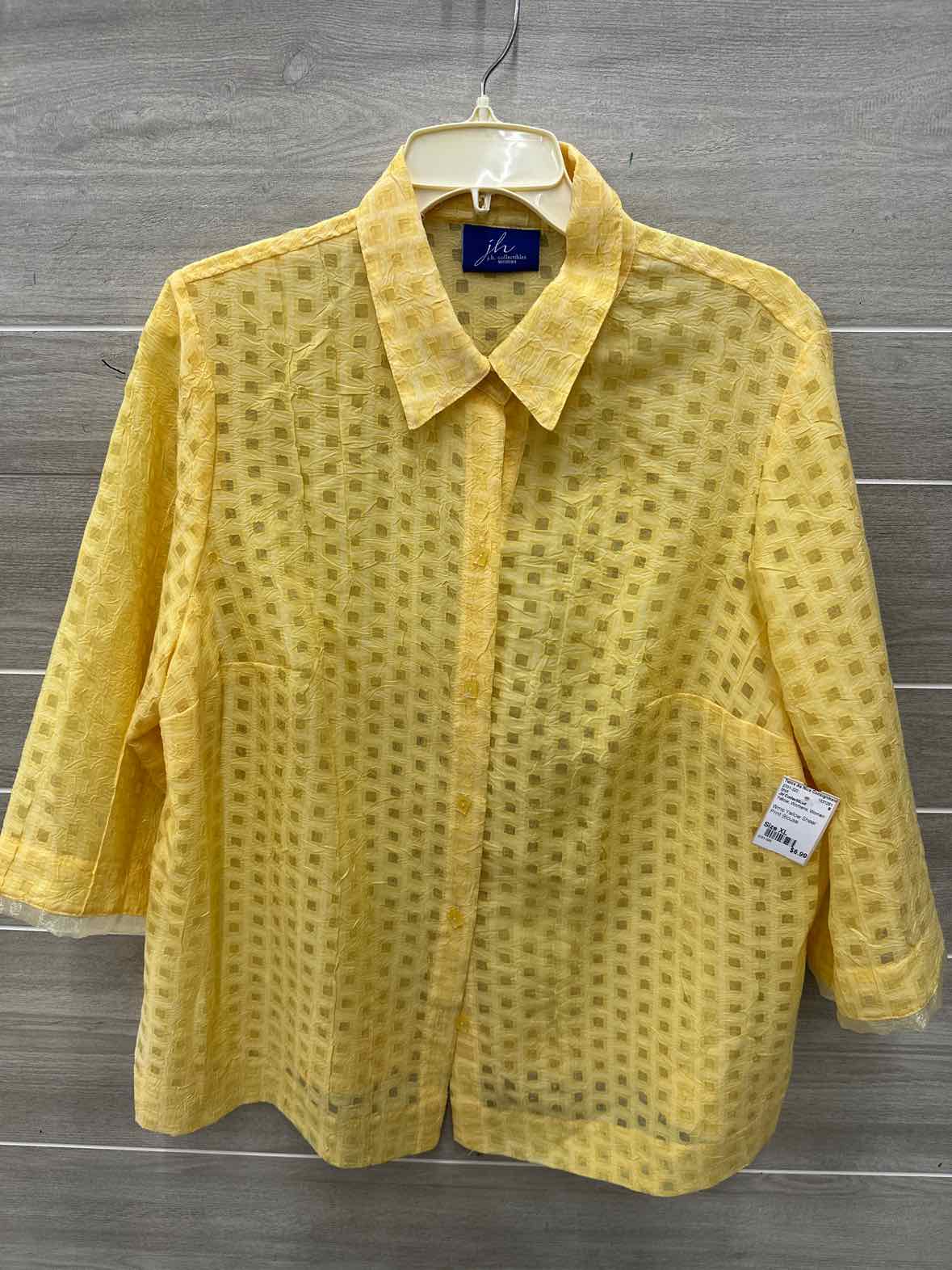 JH Collectibles Size XL Yellow Womens Shirt