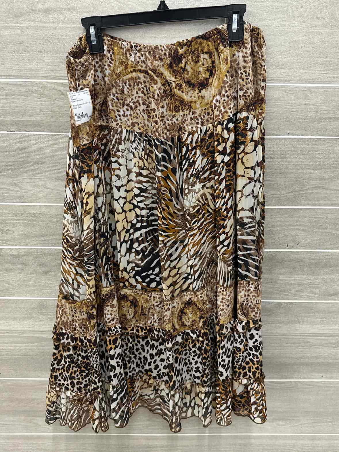 Notations Brown Womens Size 14 Skirt