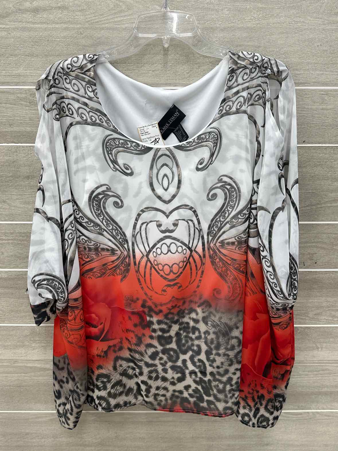 Frank Lyman Red Womens Size L Tank Top