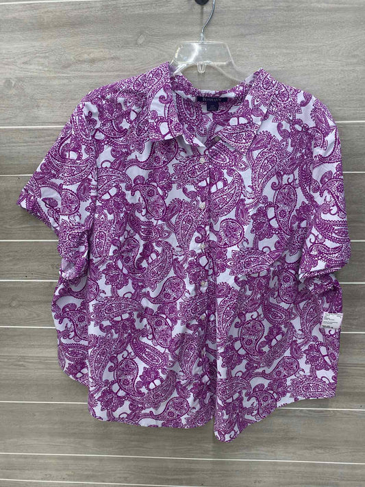 Roamans Purple Womens Size 5X Shirt