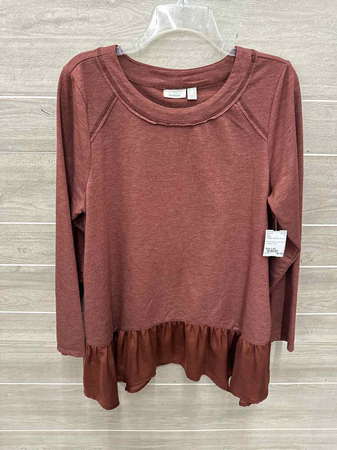 LOGO Size L/XL Orange Womens Shirt