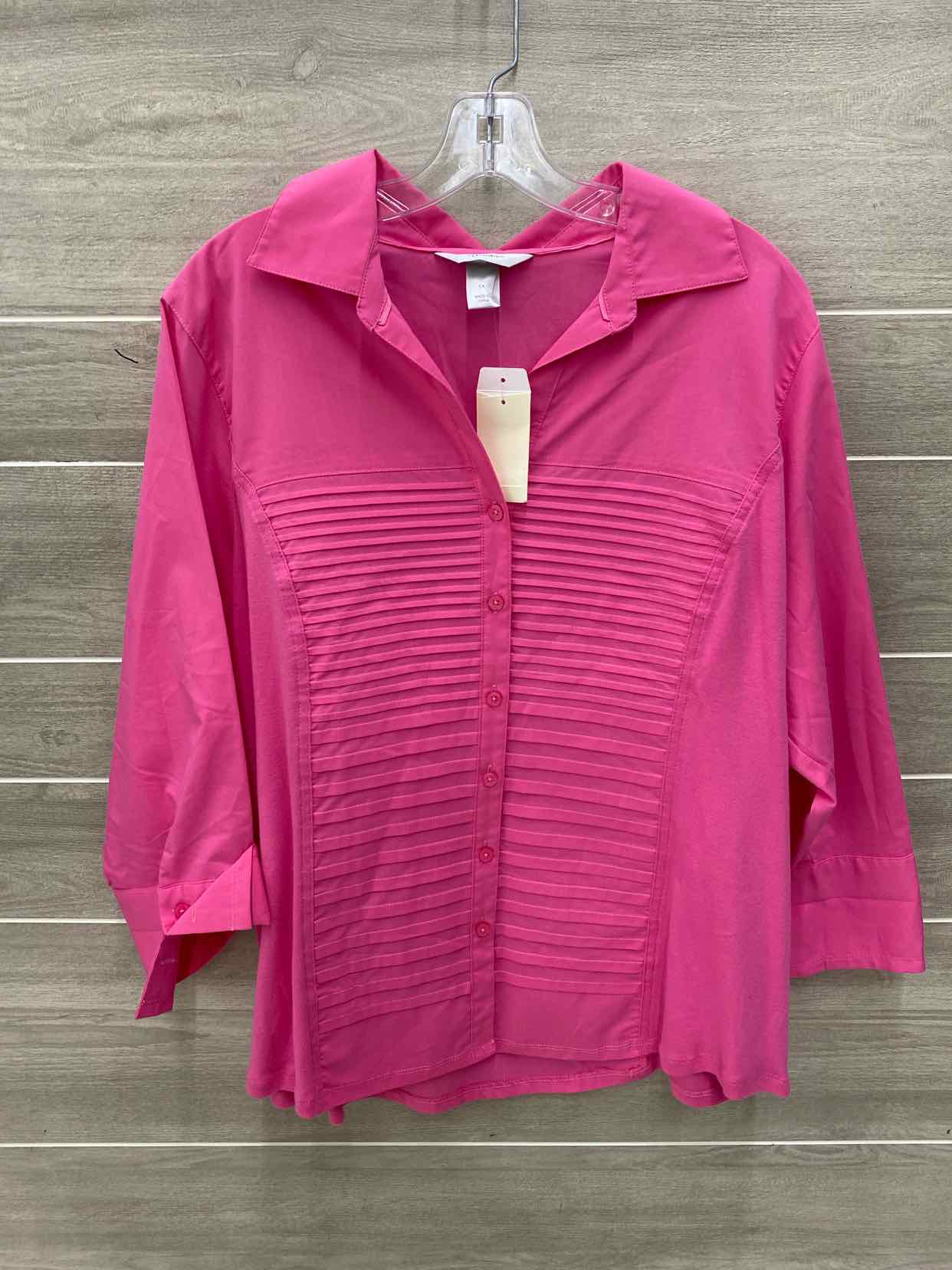 CJ Banks Pink Womens Size 1X Shirt