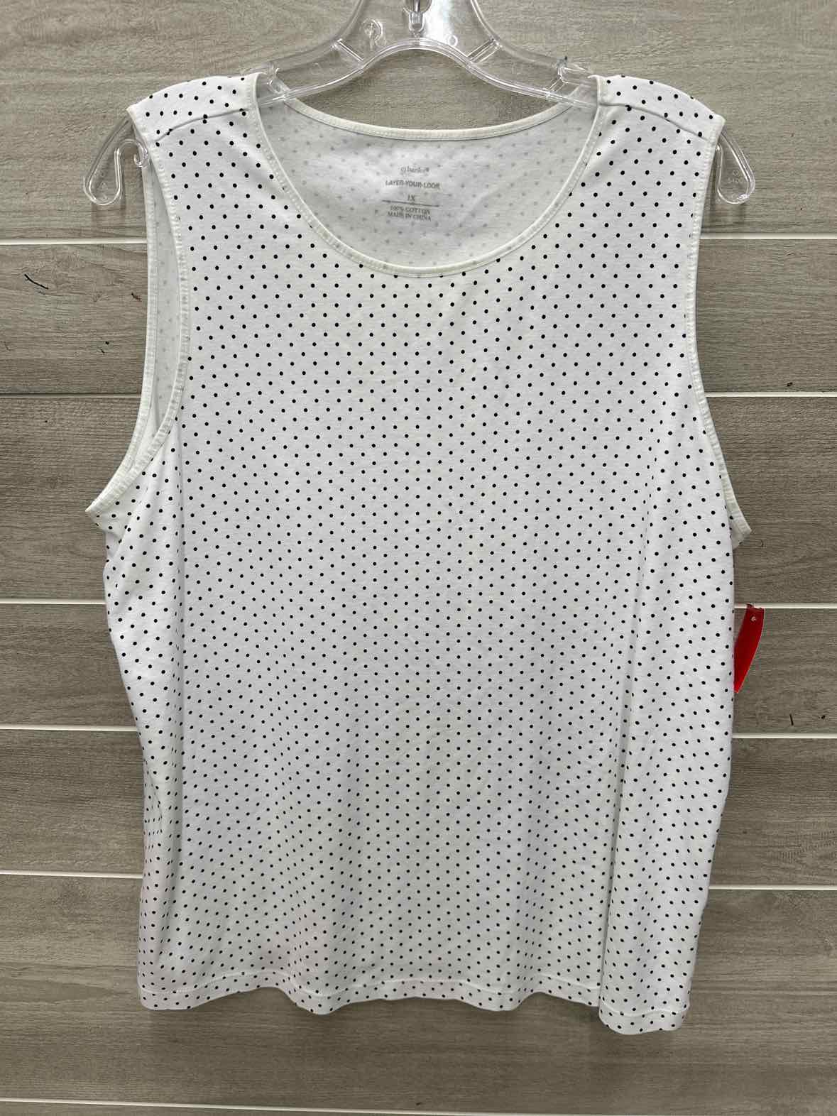 CJ Banks Size 1X White Plus Tank Top