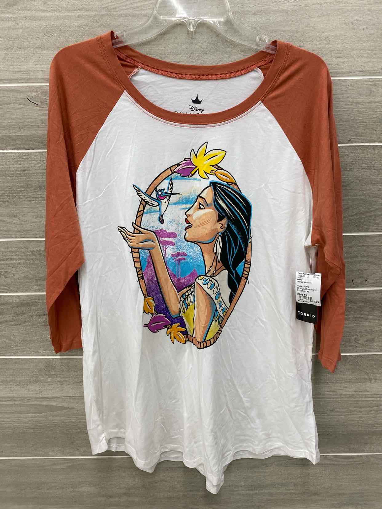 Disney Orange Womens Size 1X Shirt