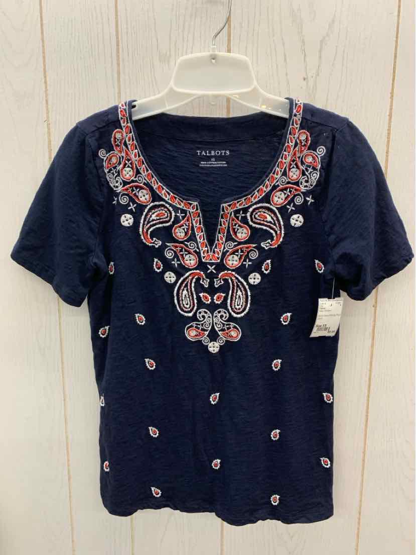 Talbots Navy Womens Size XS Shirt