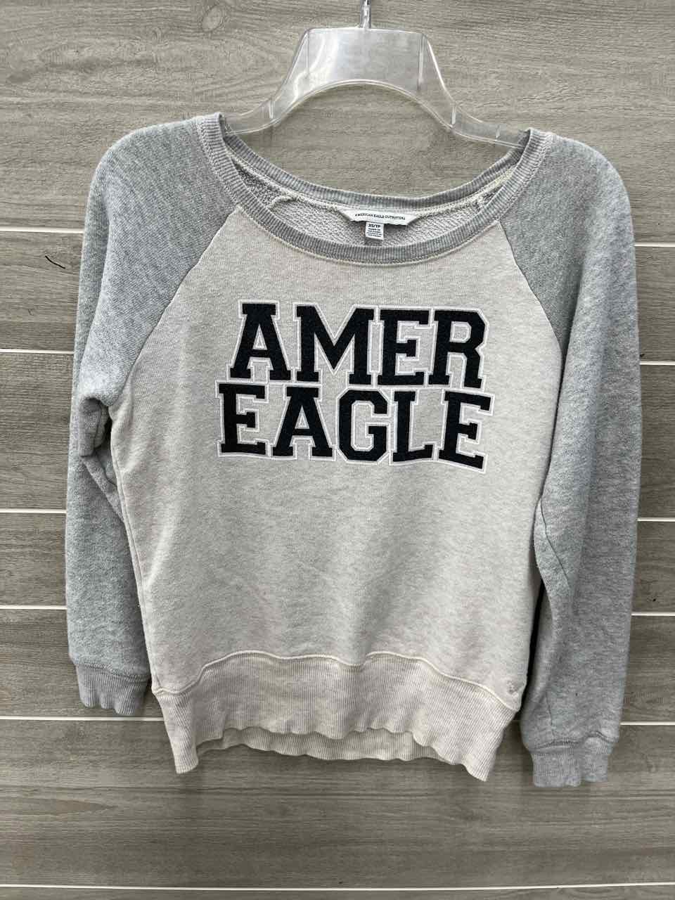 American Eagle Size XS Gray Junior Sweatshirt