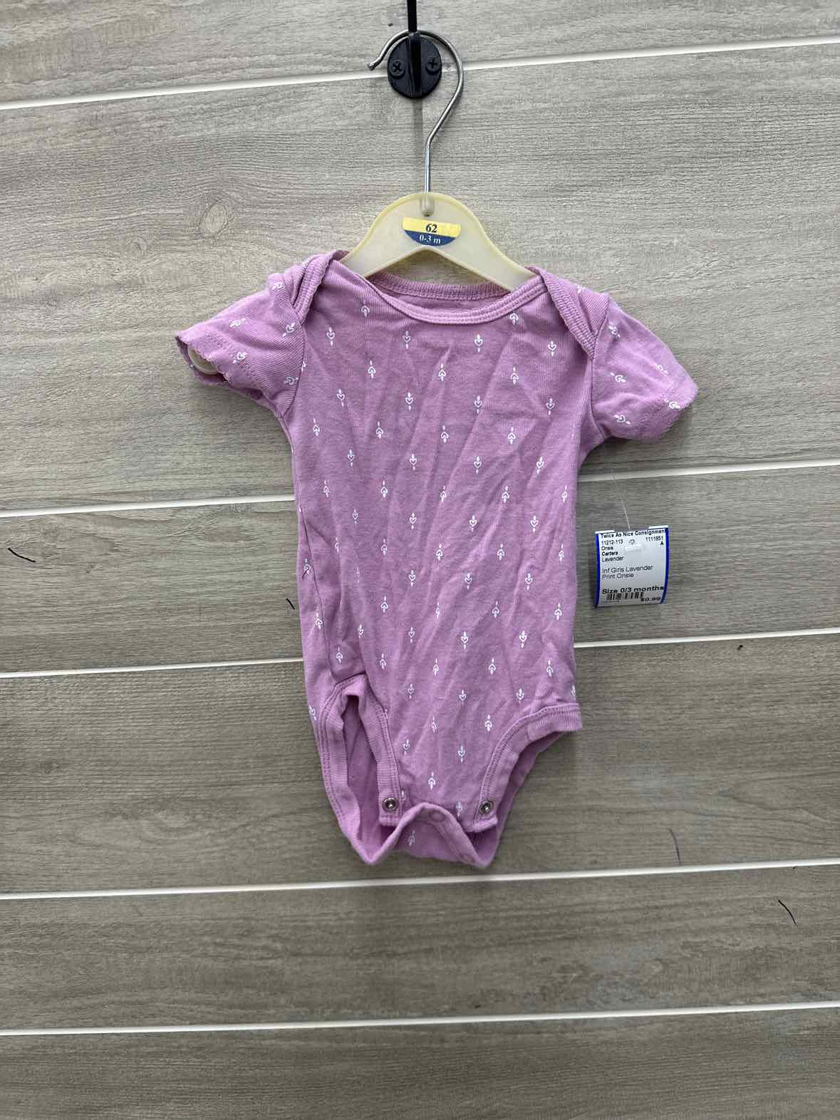 Carters Infant 0/3 months Onsie