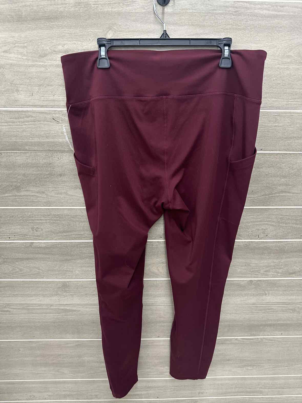 32 Degrees Size XXL Burgundy Plus Leggings