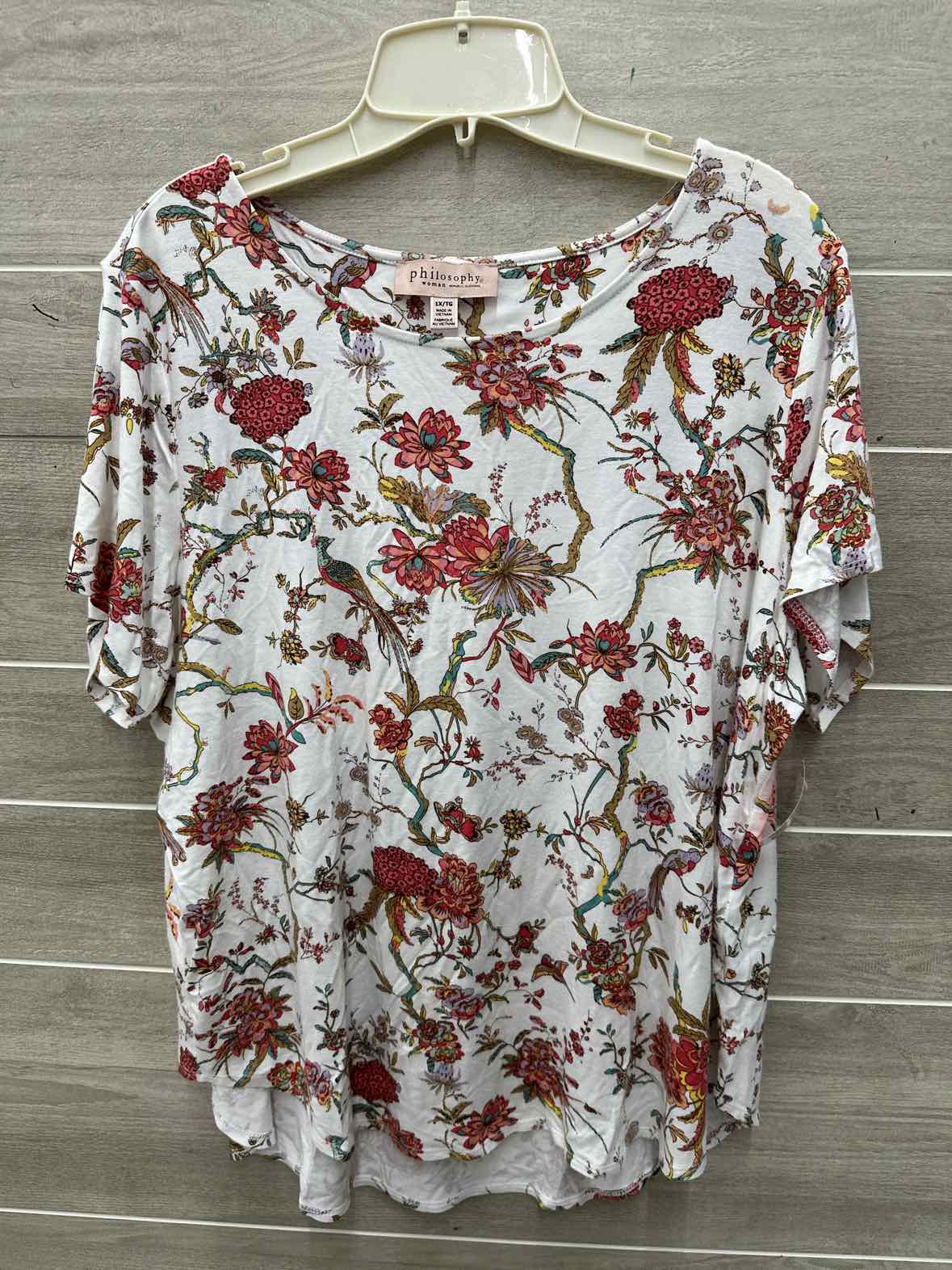 Philosophy Size 1X White Plus Shirt
