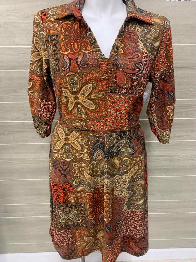 Mlle Gabrielle Brown Womens Size 1X Dress