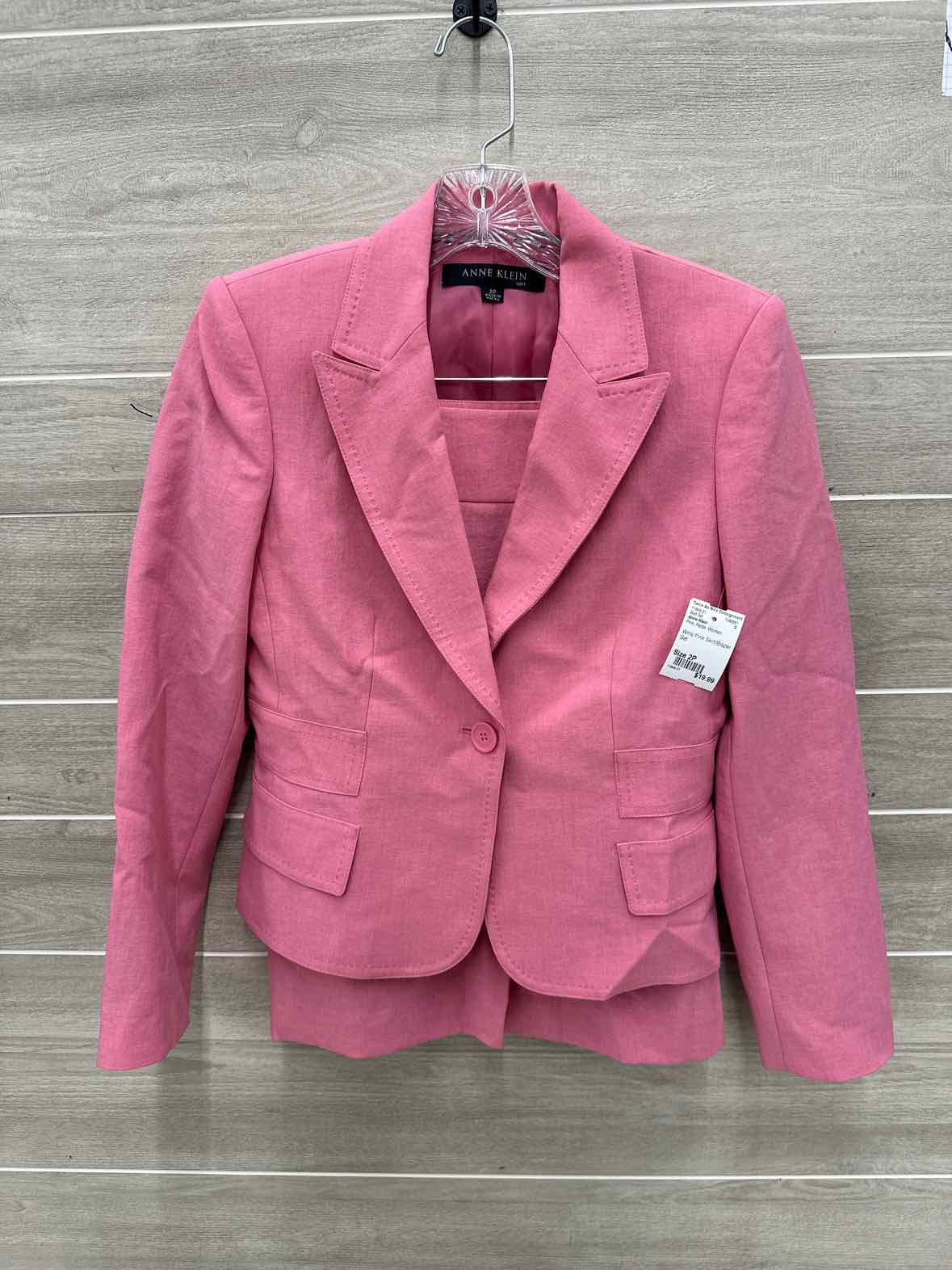 Anne Klein Size 2P Pink Petite Skirt Set
