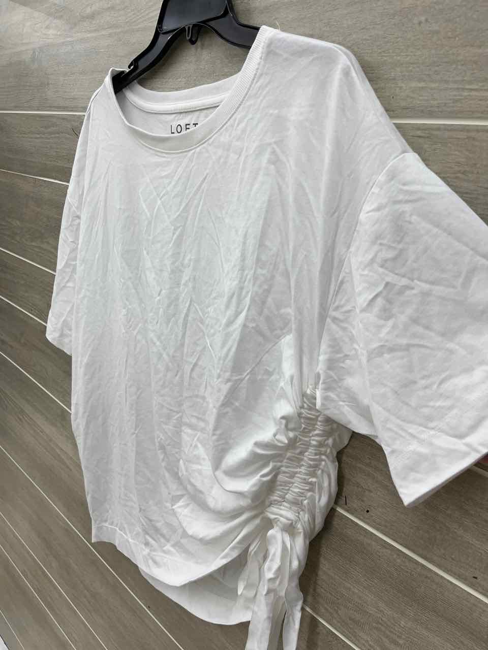 LOFT White Womens Women Size M Shirt