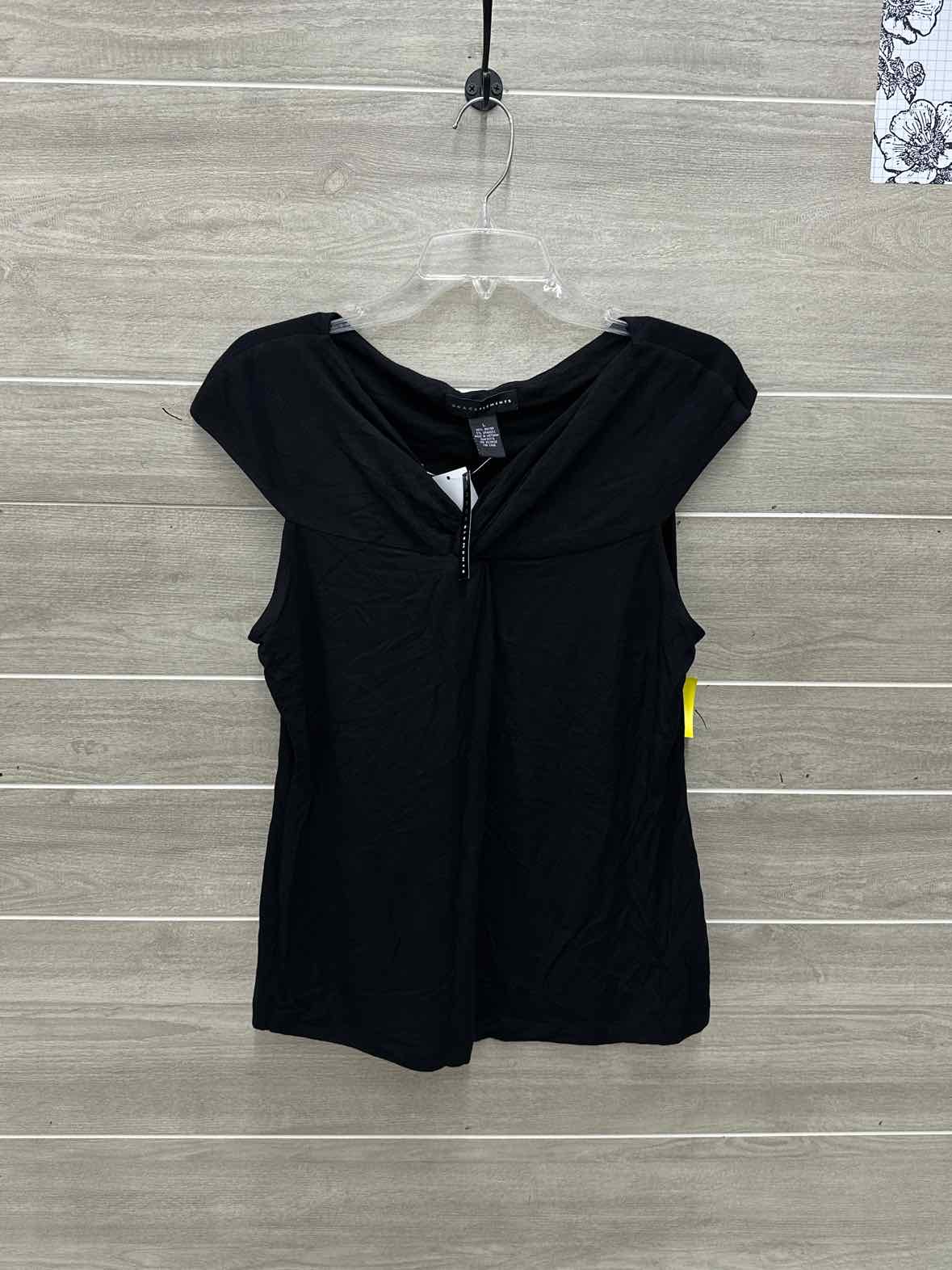 Grace Elements Size L Black Womens Shirt