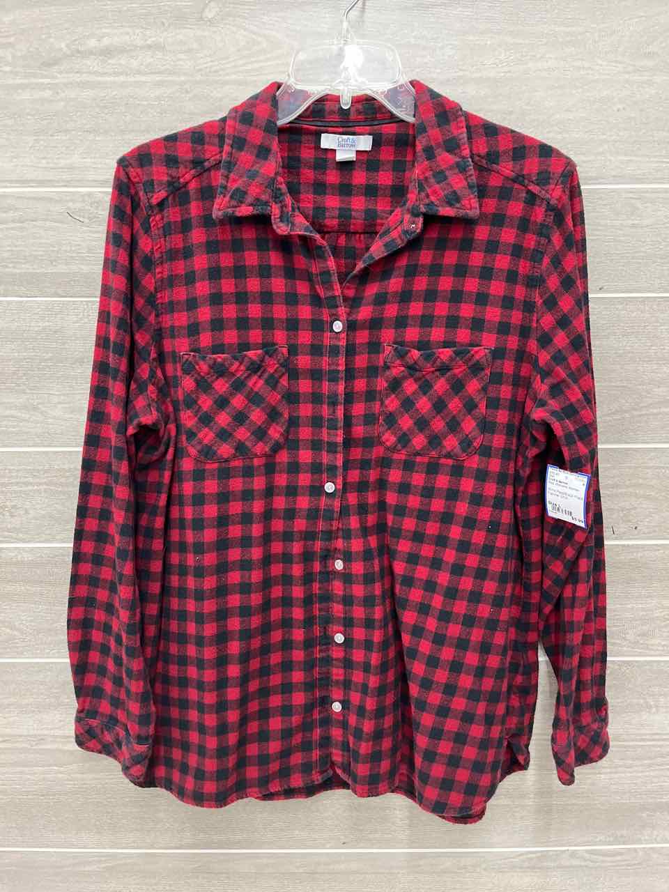 Croft & Barrow Size L Red Womens Shirt