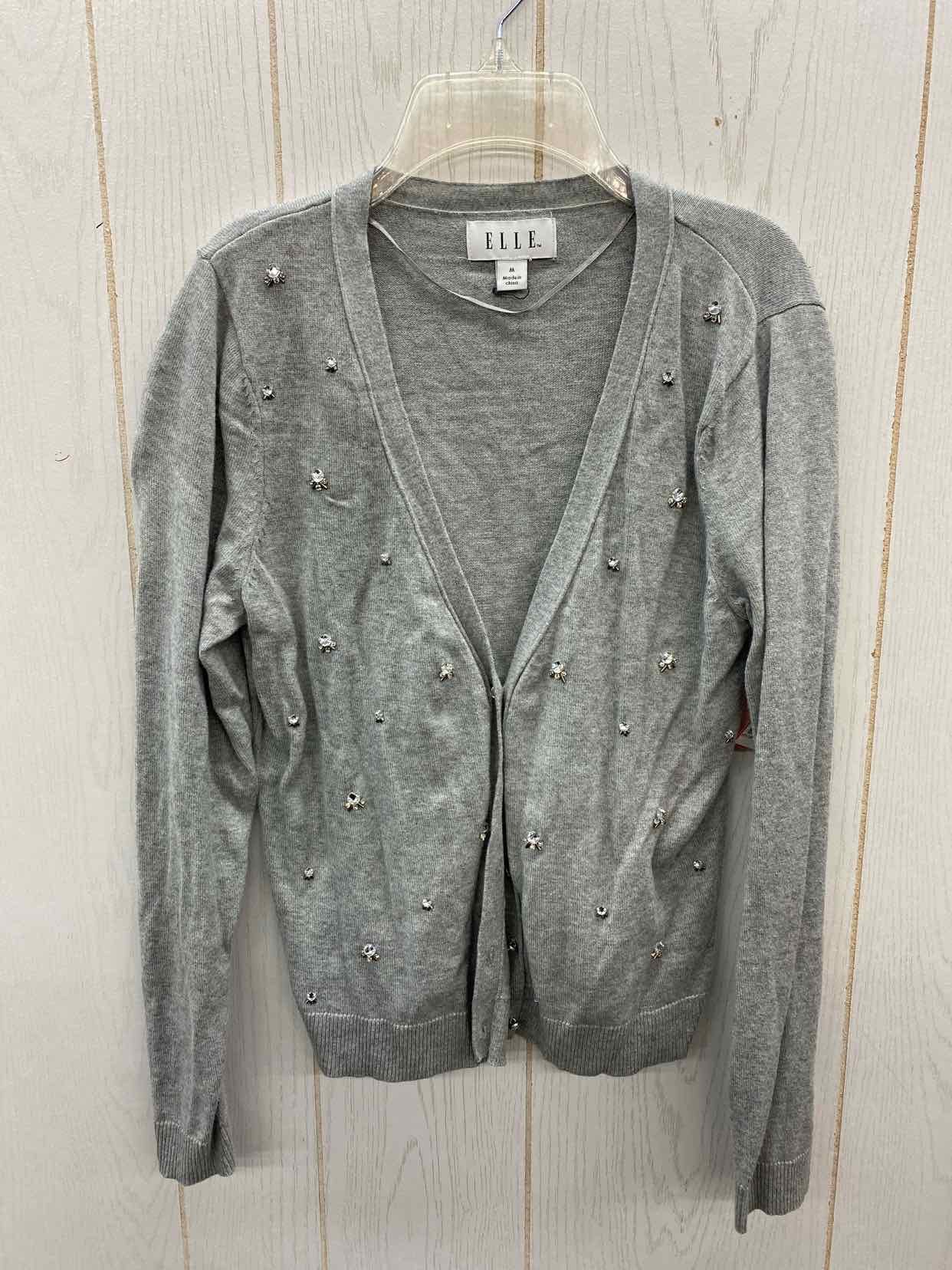 ELLE Gray Womens Size M Sweater