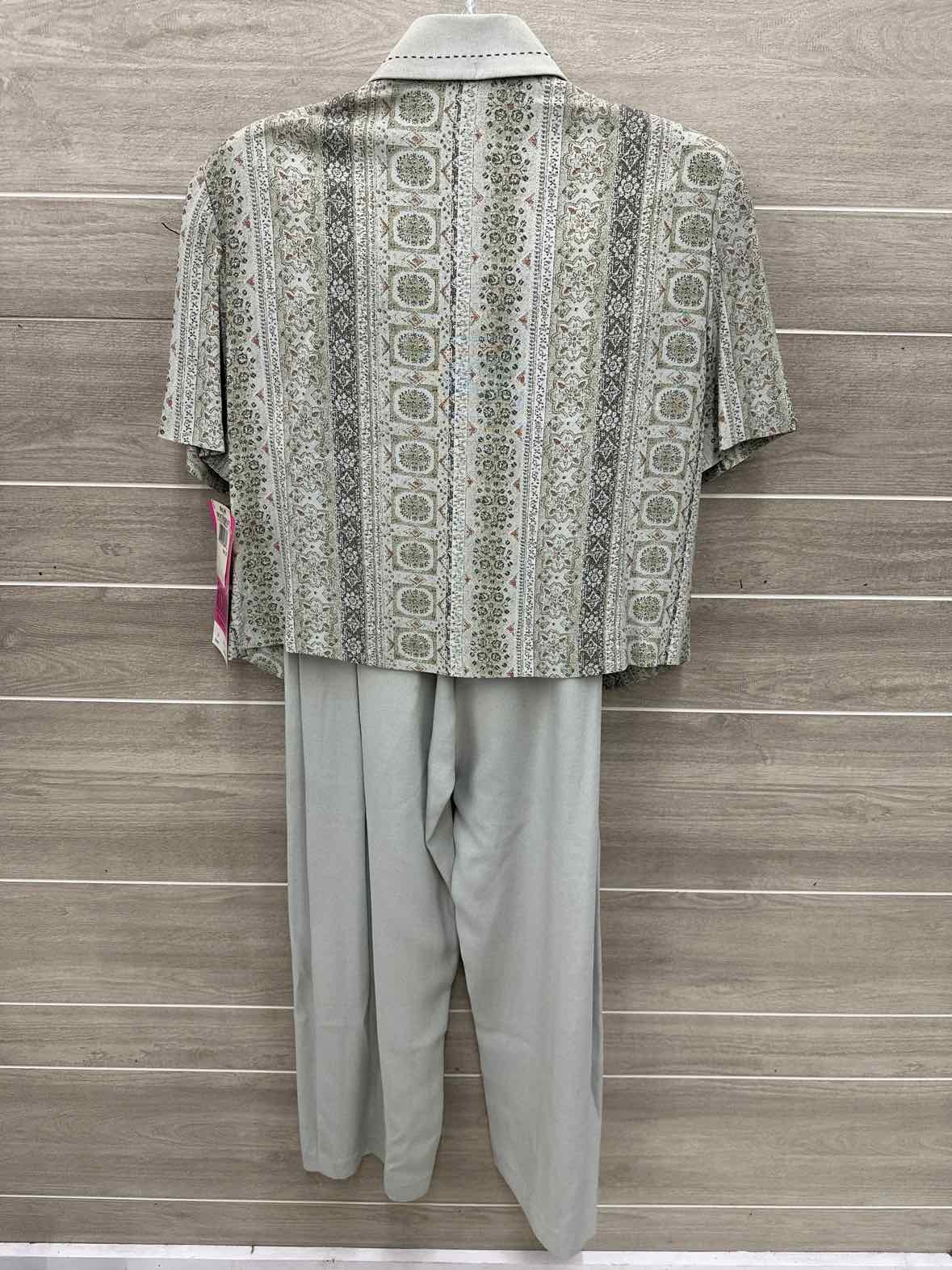 R&M Richards Size L Green Womens Pant Set