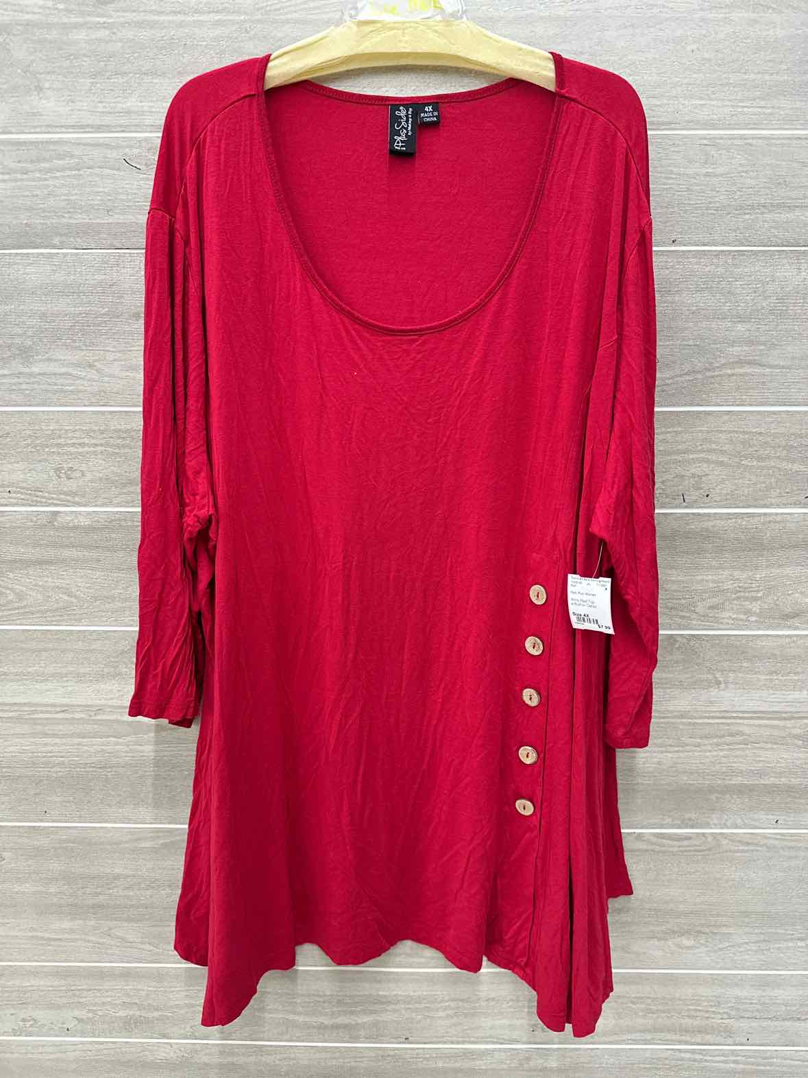 Size 4X Red Plus Shirt