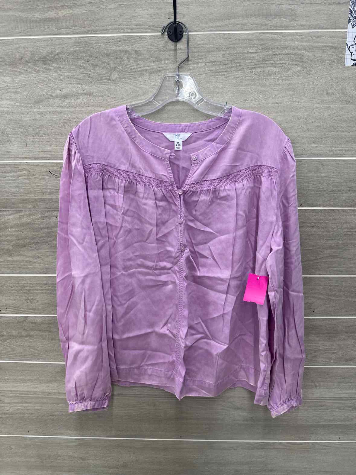 Time & Tru Size M/L Purple Womens Shirt