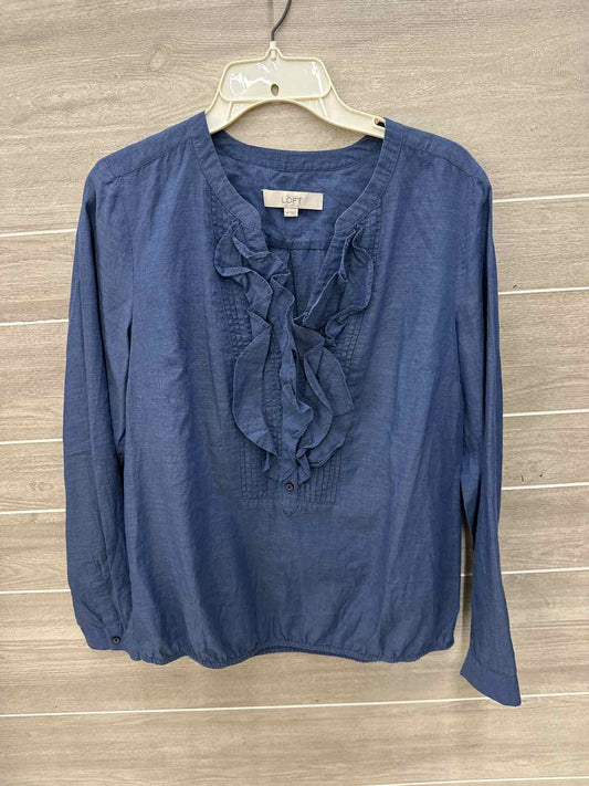 LOFT Blue Womens Size M Shirt