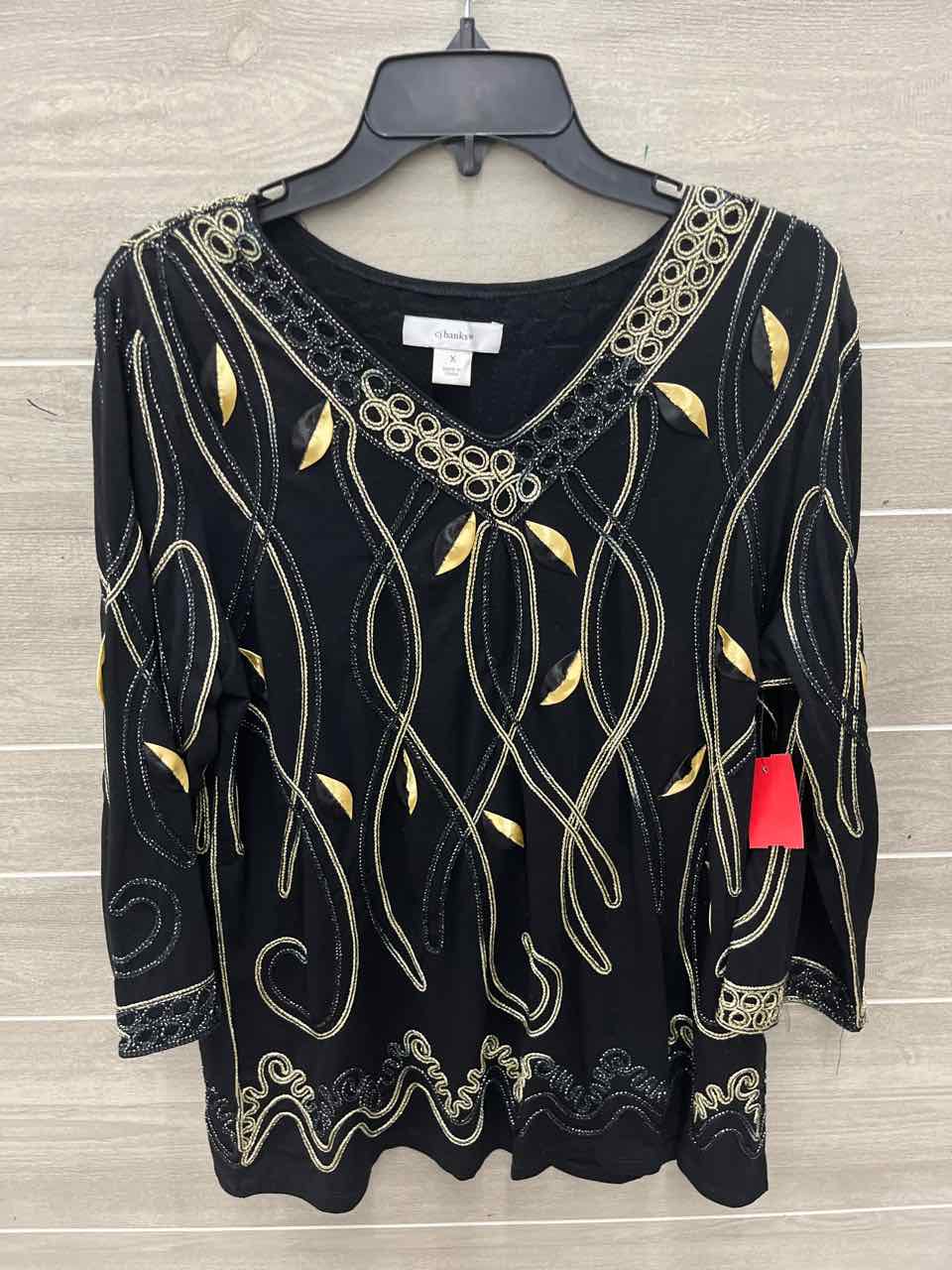 CJ Banks Size XL Black Womens Shirt