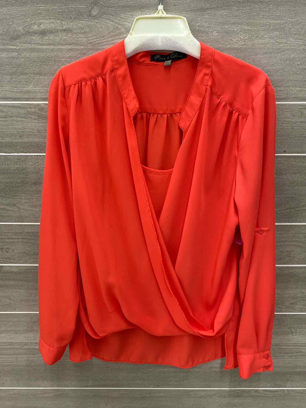 Rose + Olive Orange Womens Size M Shirt