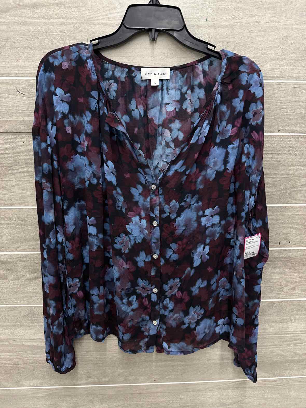 Cloth & Stone Size L Blue Womens Shirt
