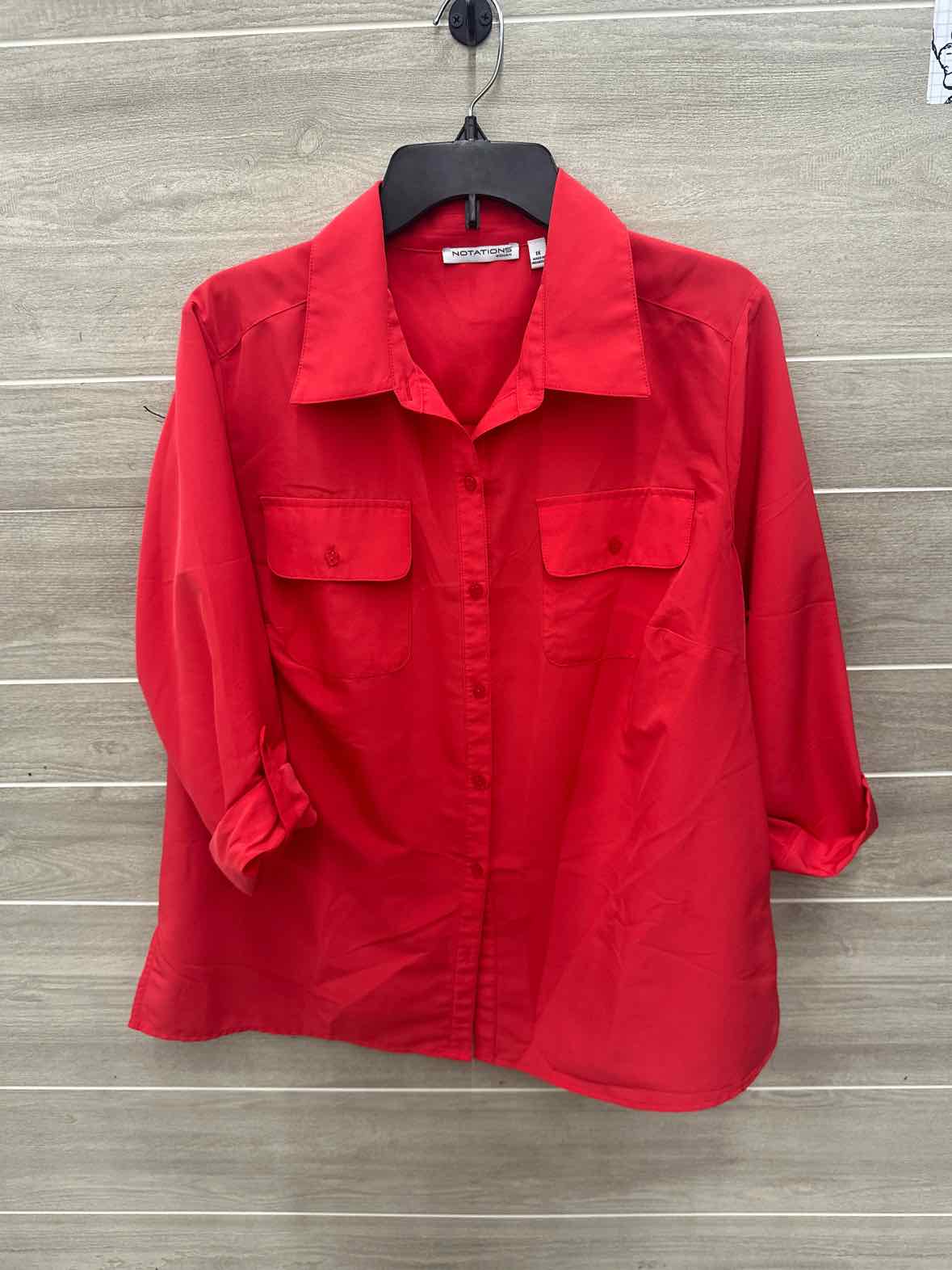 Notations Size 1X Red Plus Shirt