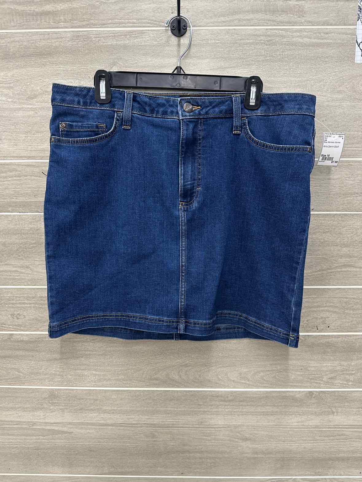 Lee Blue Womens Women Size 16 Skirt